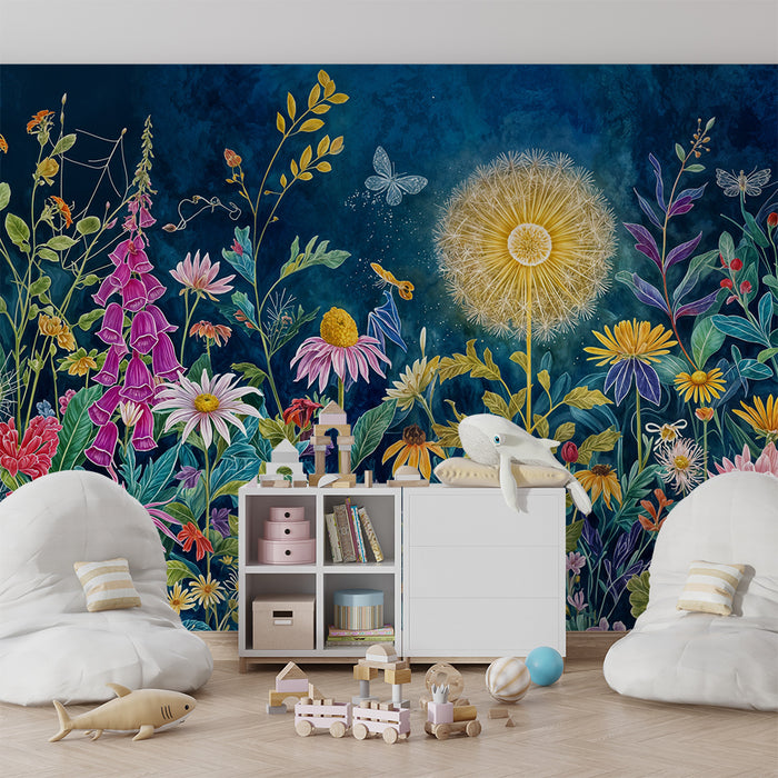 Bloemenbehang | Uitbarsting van wilde bloemen