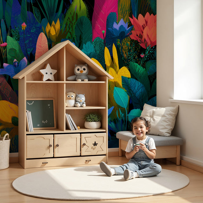 Kids room wallpaper | Živá tropická zahrada