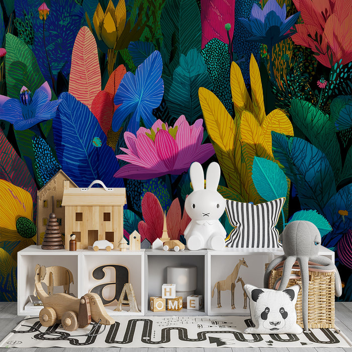 Kids room wallpaper | Živá tropická zahrada