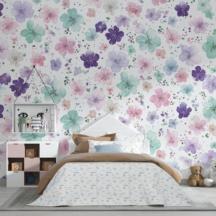 Tapet floral acuarelă | Modele florale pastel
