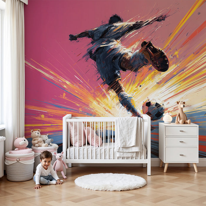 Papier de parede dječja soba | Dinamični nogometaš