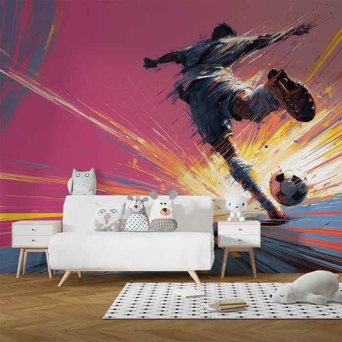 Papier de parede dječja soba | Dinamični nogometaš