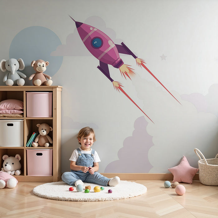 Barntapet | Rymdraket och drömmiga moln
