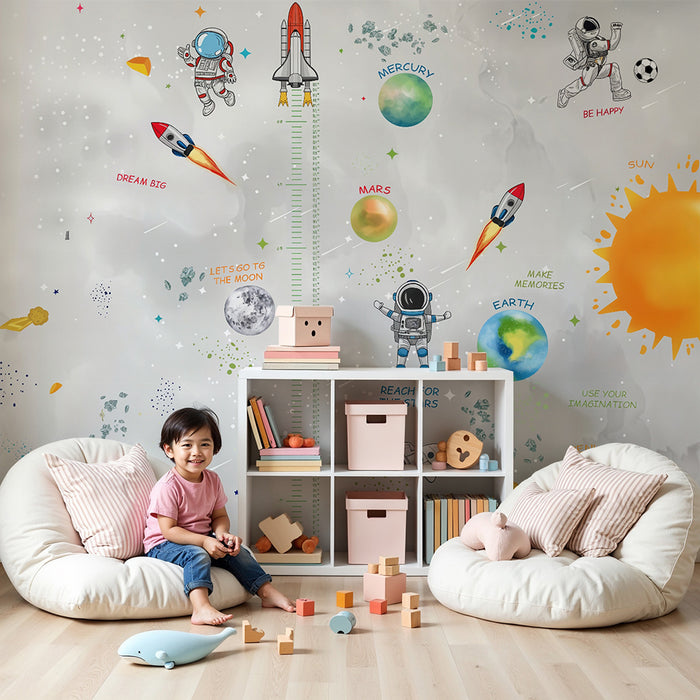 Papier peint chambre enfant | Aventure spatiale et astronautes