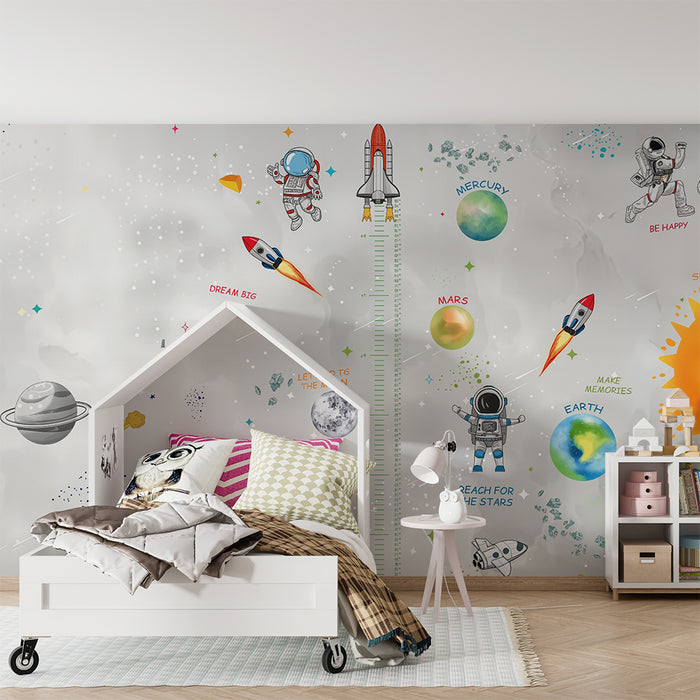 Papier peint chambre enfant | Aventure spatiale et astronautes