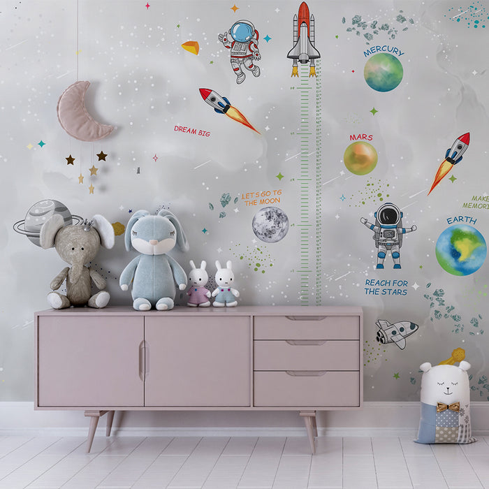 Papier peint chambre enfant | Aventure spatiale et astronautes