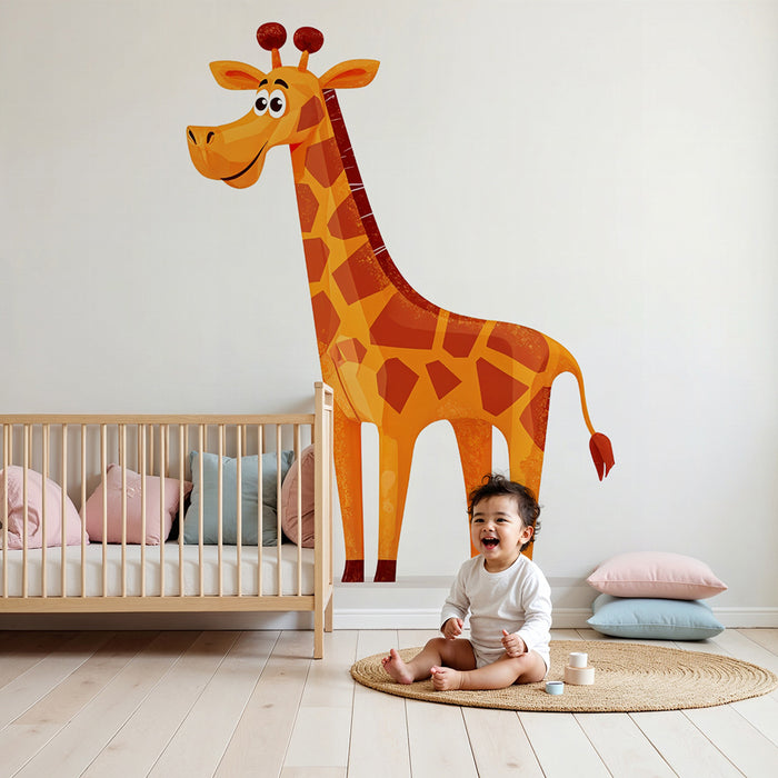 Papier peint girafe | Design amusant pour enfant