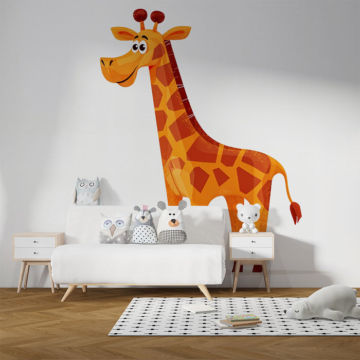 Papier peint girafe | Design amusant pour enfant