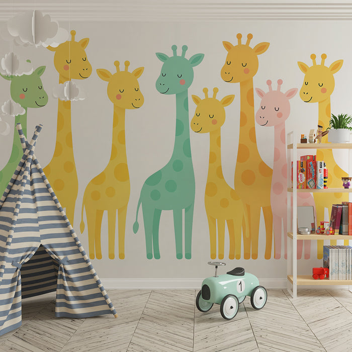 Girafy farebné tapety | Zvieracie a hravé