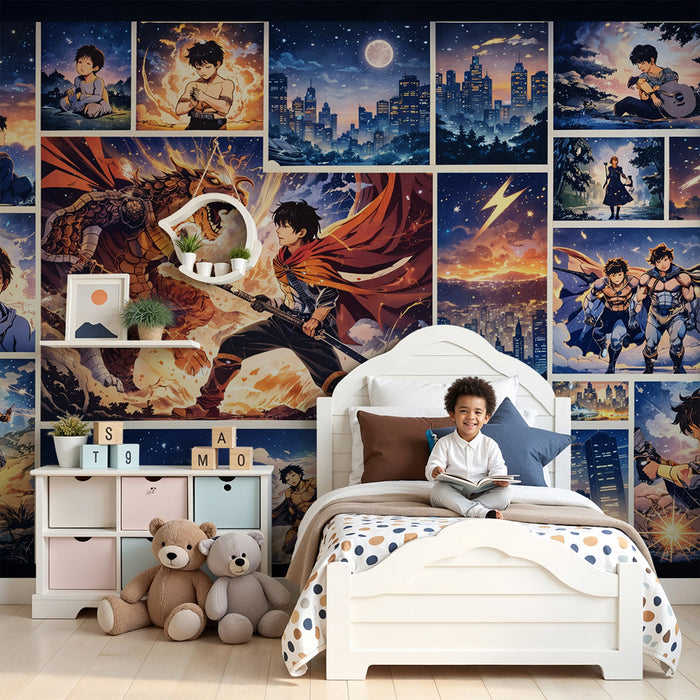 Lastenhuoneen tapetti | Sankariseikkailu tähtien alla