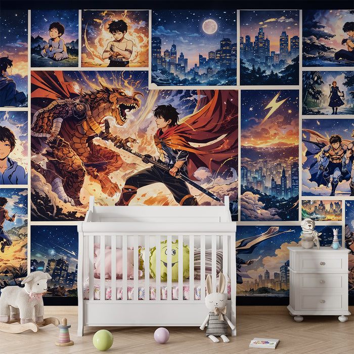 Lastenhuoneen tapetti | Sankariseikkailu tähtien alla