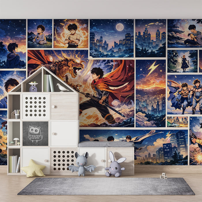 Lastenhuoneen tapetti | Sankariseikkailu tähtien alla