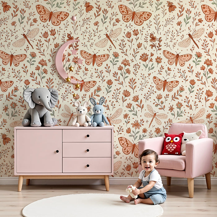 Barntapet | Fjärilar och bohemiska trollsländor