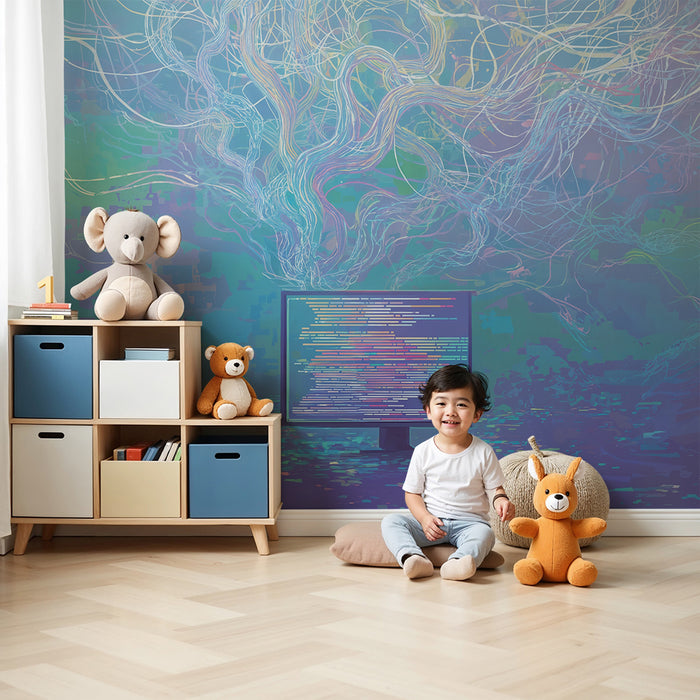 Lastenhuoneen tapetti | Taikalukko ja loistavat langat