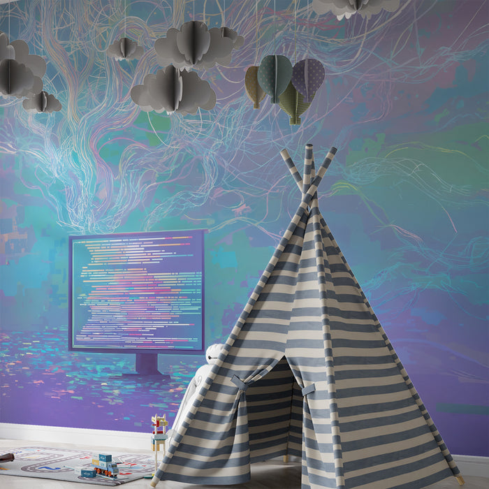 Lastenhuoneen tapetti | Taikalukko ja loistavat langat