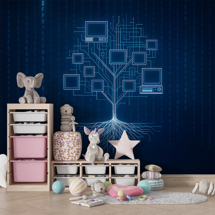 Kinderkamer behang | Futuristische elektronica