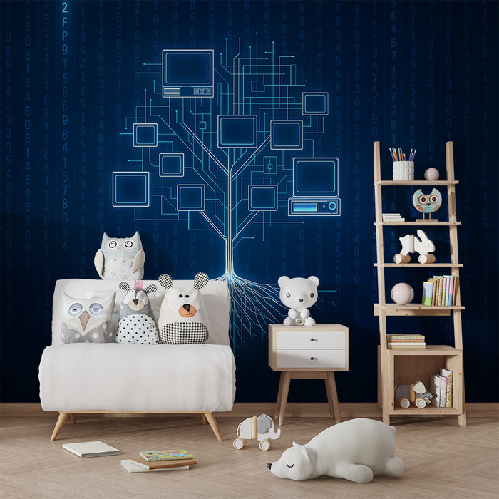 Kinderkamer behang | Futuristische elektronica