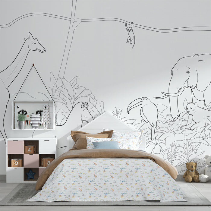 Jungle tapeta | Scéna divokejch zvierat