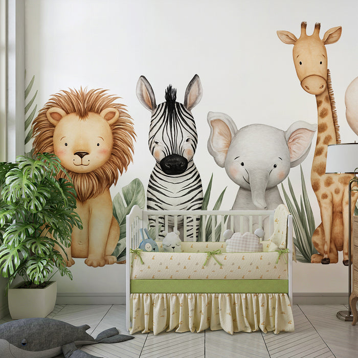 Tapeta so zvieratami savany | Rozkošný dizajn pre detskú izbu