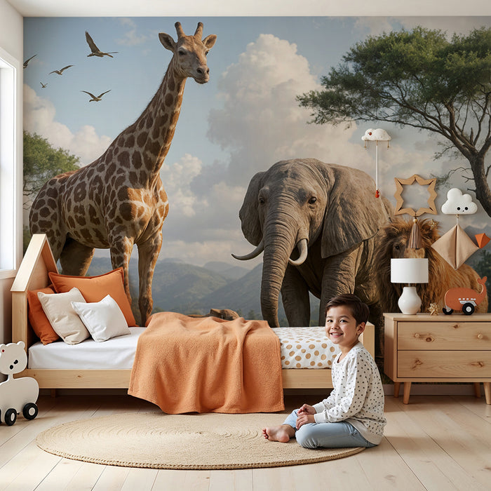 Papier peint savane africaine | Faune majestueuse