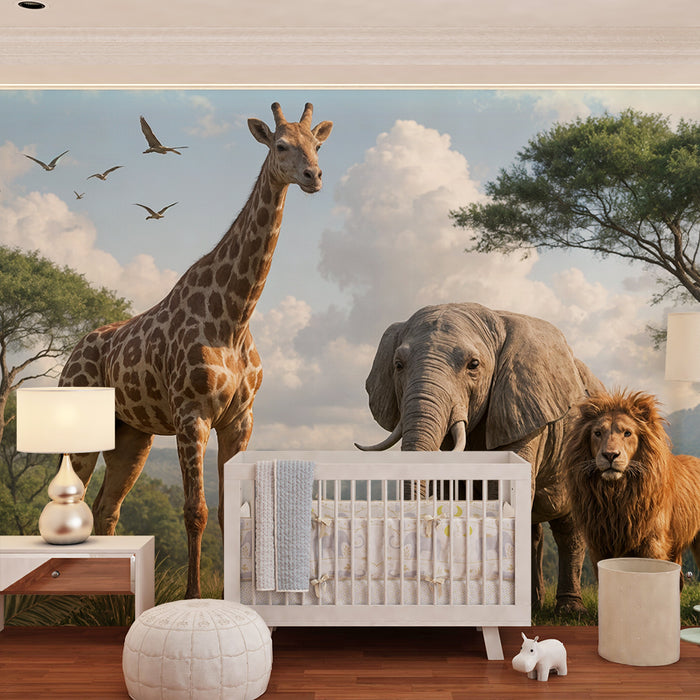 Papier peint savane africaine | Faune majestueuse