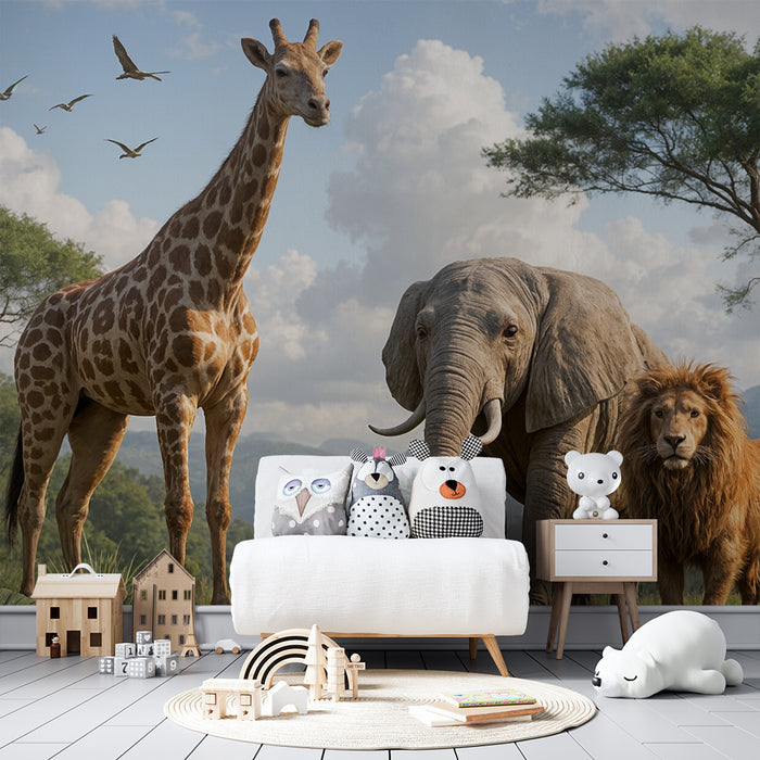 Papier peint savane africaine | Faune majestueuse