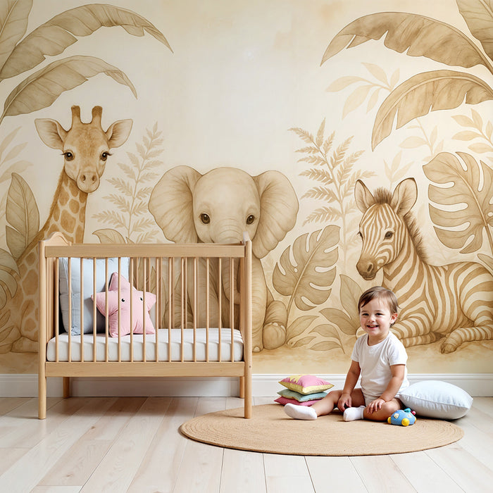 Papier peint Safari | Animaux de la jungle