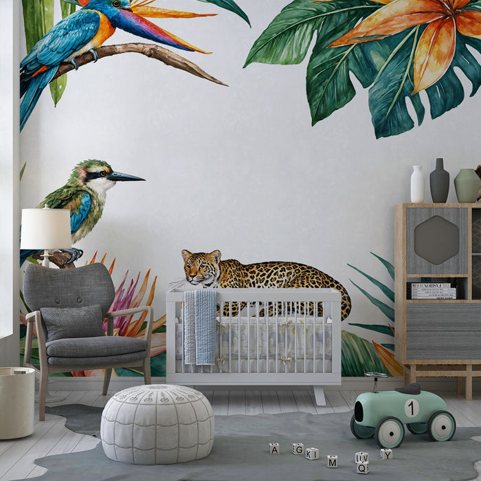 Tapet junglă tropicală | Faună și floră vibrantă