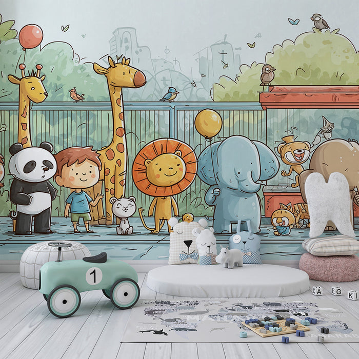 Papier de parede živalski vrt veselje | Živahna in pisana prizorišče