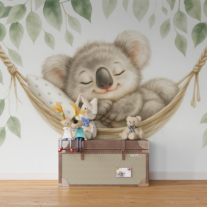 Tapeta dětského pokoje | Usnutý koala na houpacím síti