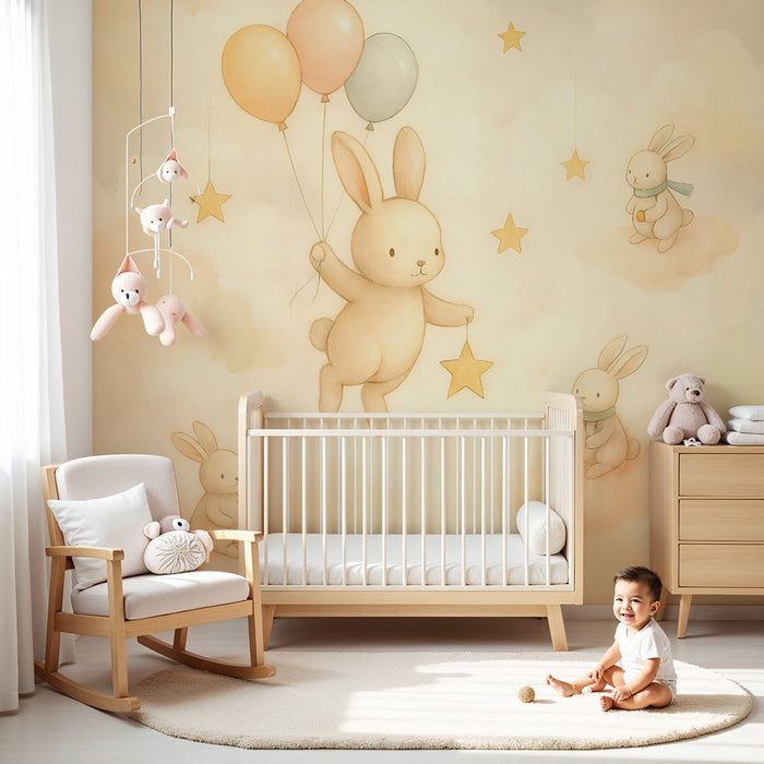 Nyuszi tapéta | Lágy és álmodozó hangulat