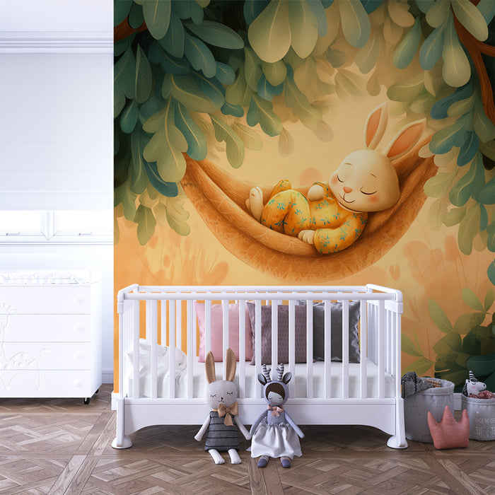 Tapeta z uspavanim zecom | Udobnost i Mir
