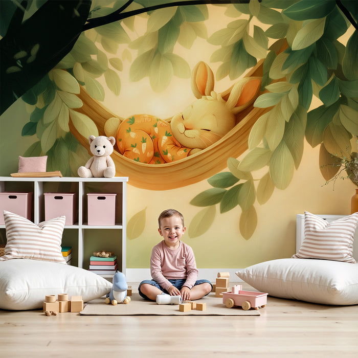 Papier peint lapin | Design adorable pour chambre d'enfant