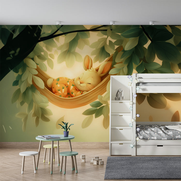Papier peint lapin | Design adorable pour chambre d'enfant