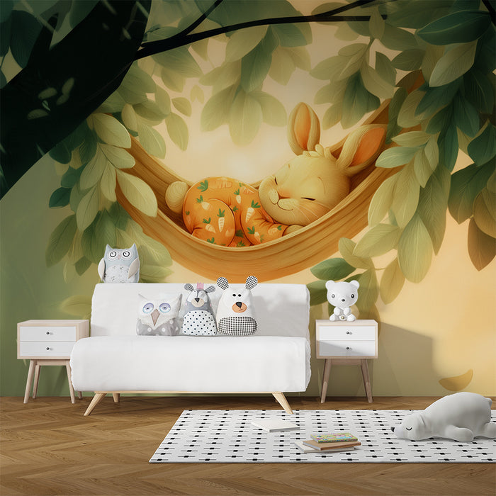 Papier peint lapin | Design adorable pour chambre d'enfant