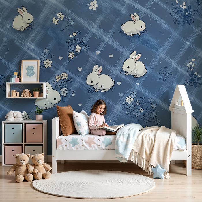 Babyzimmer Tapete | Niedliches und ländliches Motiv