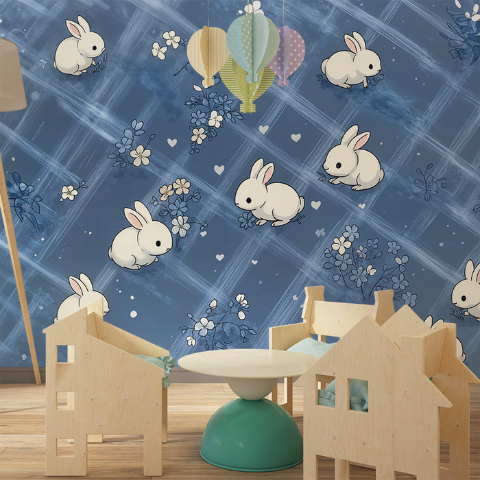 Babyzimmer Tapete | Niedliches und ländliches Motiv