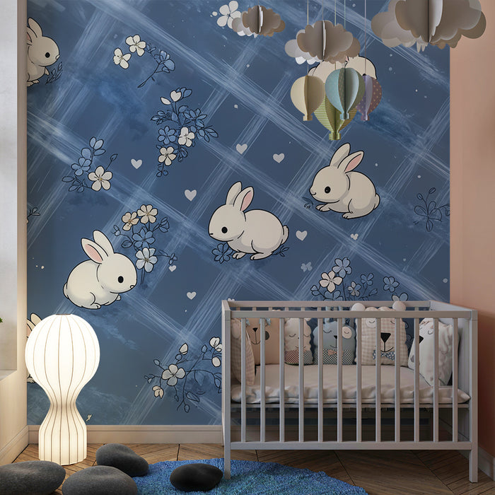 Babyzimmer Tapete | Niedliches und ländliches Motiv