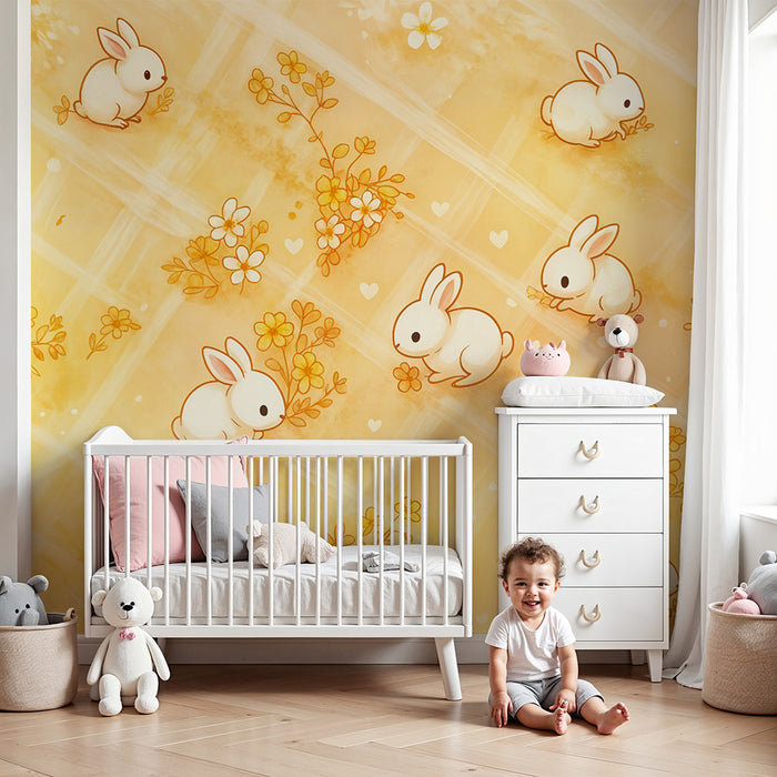 Tapéta nyulak | Vidám és tavaszi design