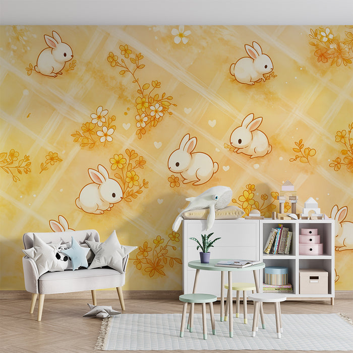 Tapéta nyulak | Vidám és tavaszi design