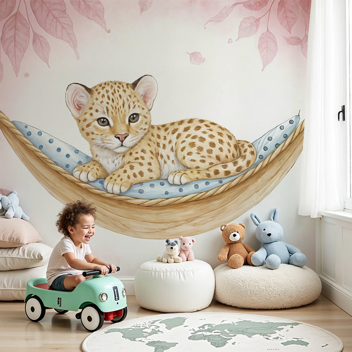 Papier peint bébé léopard | Douceur et Sérénité