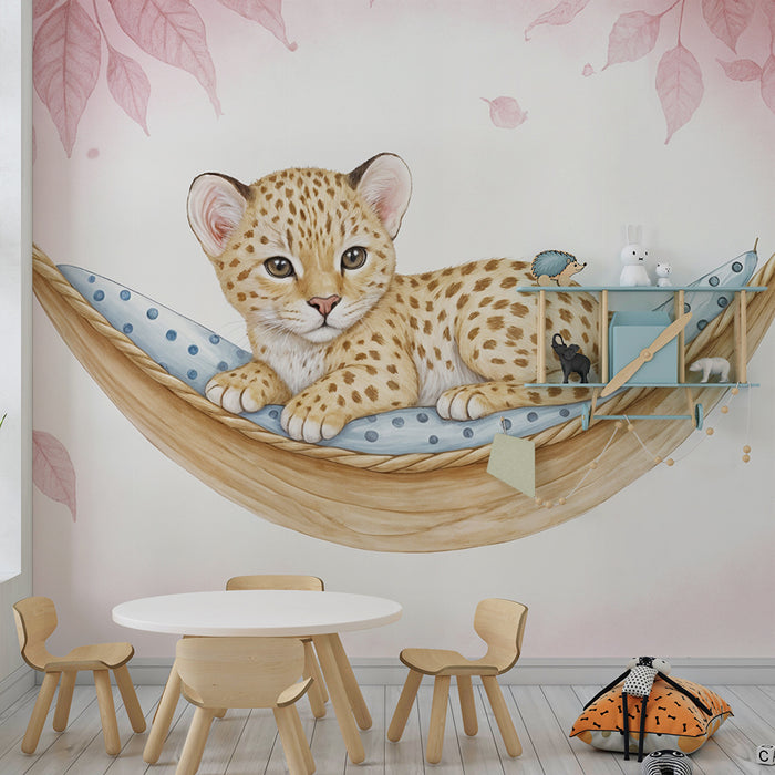 Papier peint bébé léopard | Douceur et Sérénité