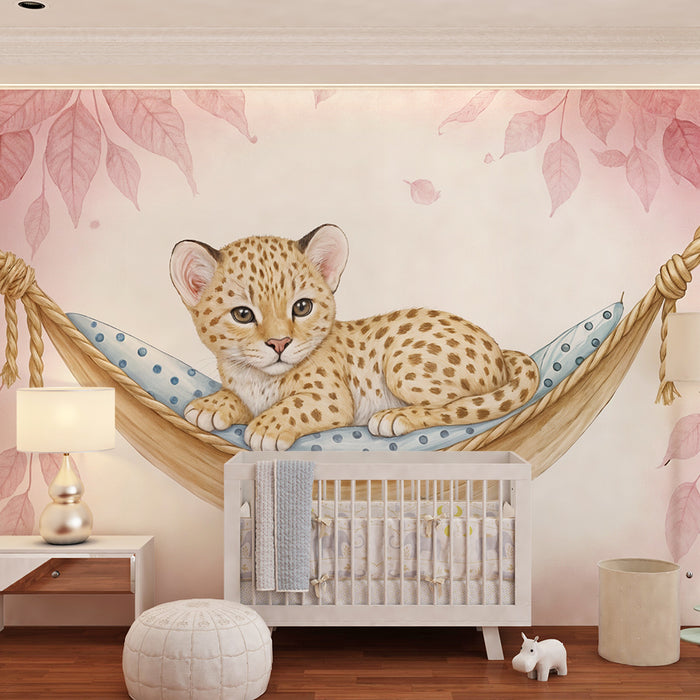 Papier peint bébé léopard | Douceur et Sérénité