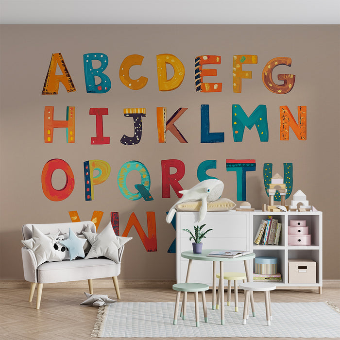 Barntapet | Färgglatt alfabet