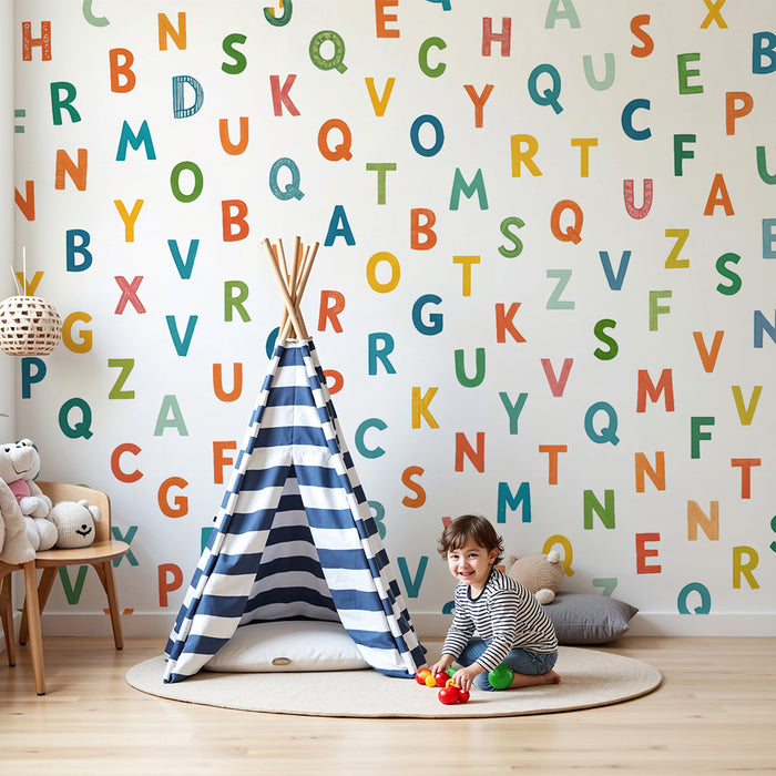 Barntapet | Färgglatt alfabet