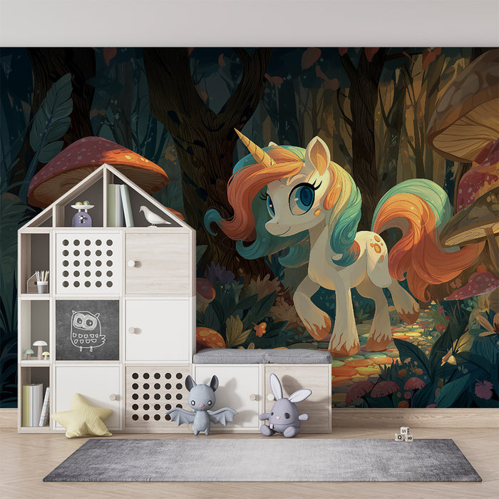 Papel de parede criança | Магически еднорог в омагьосана гора
