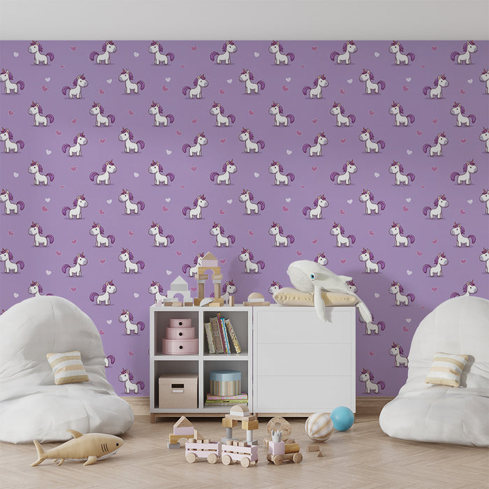 Barntapet | Magiska enhörningar och pastellhjärtan