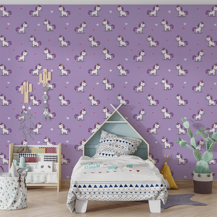 Barntapet | Magiska enhörningar och pastellhjärtan