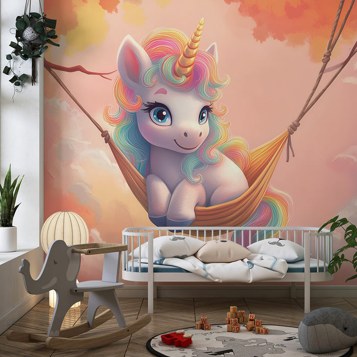 Lastenhuoneen tapetti | Ripustettu taianomainen yksisarvinen