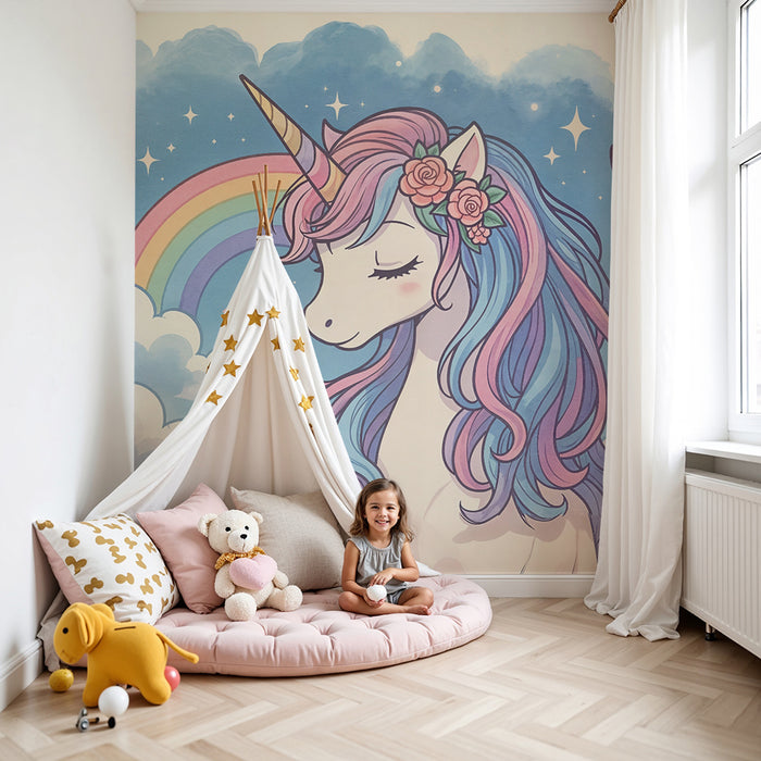 Tapeta jednorog | Čarobni i šareni dizajn